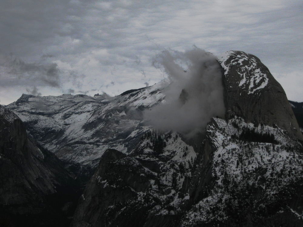 Half Dome from bivouac on Glacier Point. Winter, 2012 - Yosemite N.P.